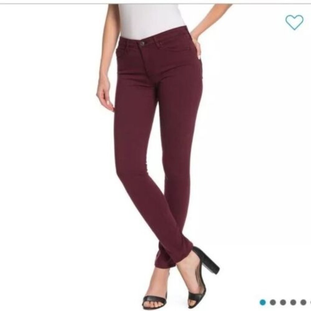 AG Adriano Goldschmied Womens 27R Burgundy Red The